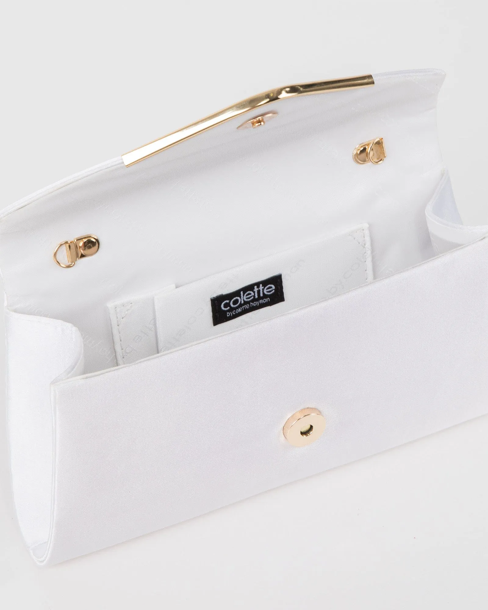 White Paula Weave Clutch Bag