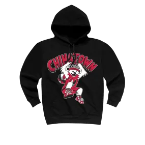 Windy City Dunking Bear Hoodie - Black