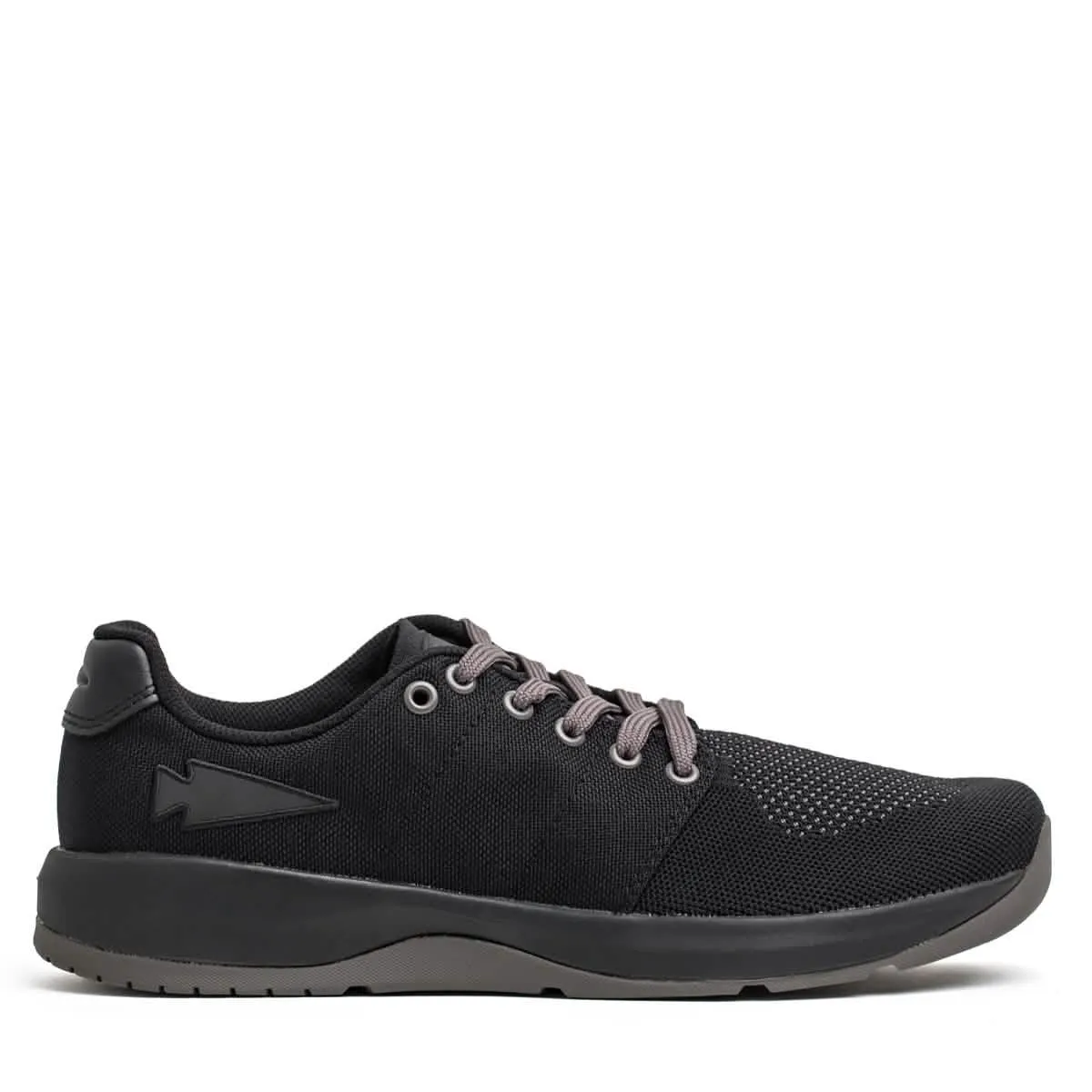 Women's Ballistic Trainers - Black + Black + Charcoal W/ Black Reflective Spearhead