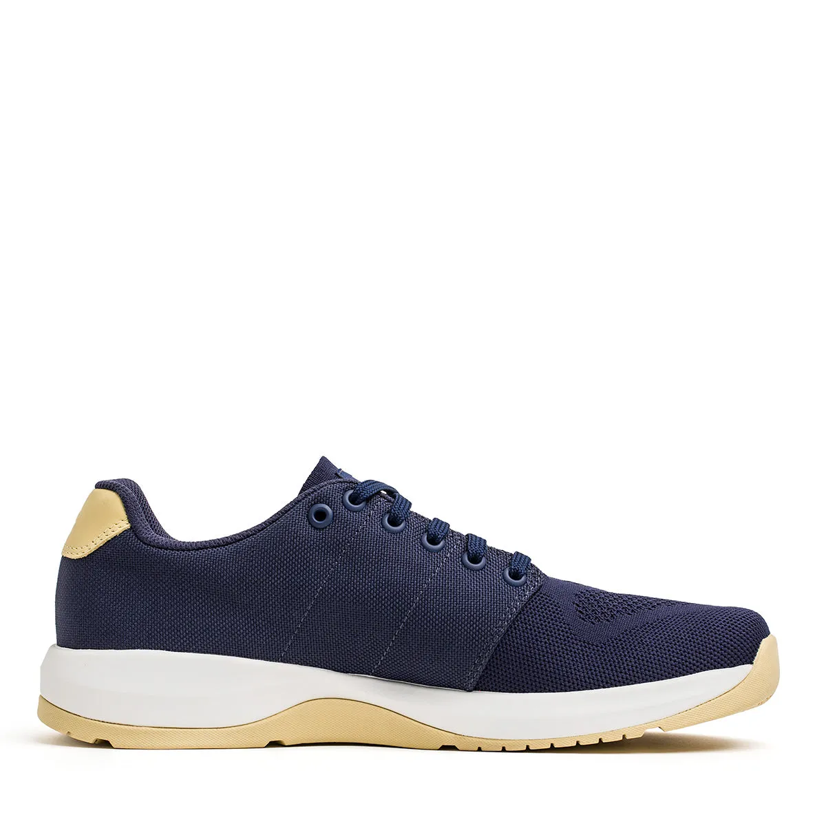 Women's Ballistic Trainers - Navy + White + Gold W/ Gold Reflective Spearhead