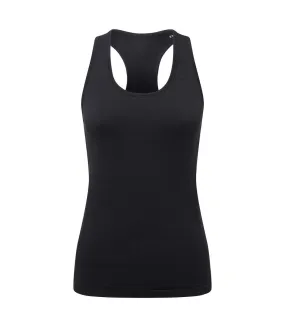 Womens/ladies recycled seamless 3d vest black TriDri