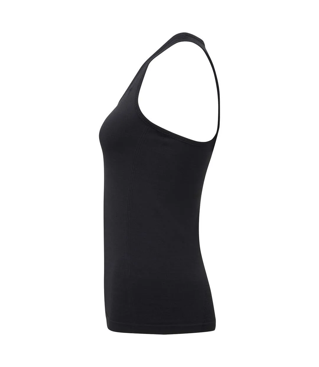 Womens/ladies recycled seamless 3d vest black TriDri