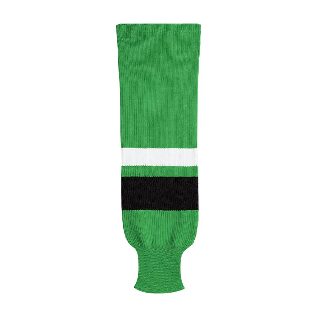 X9800 Knit Hockey Socks: Kelly/Black/White