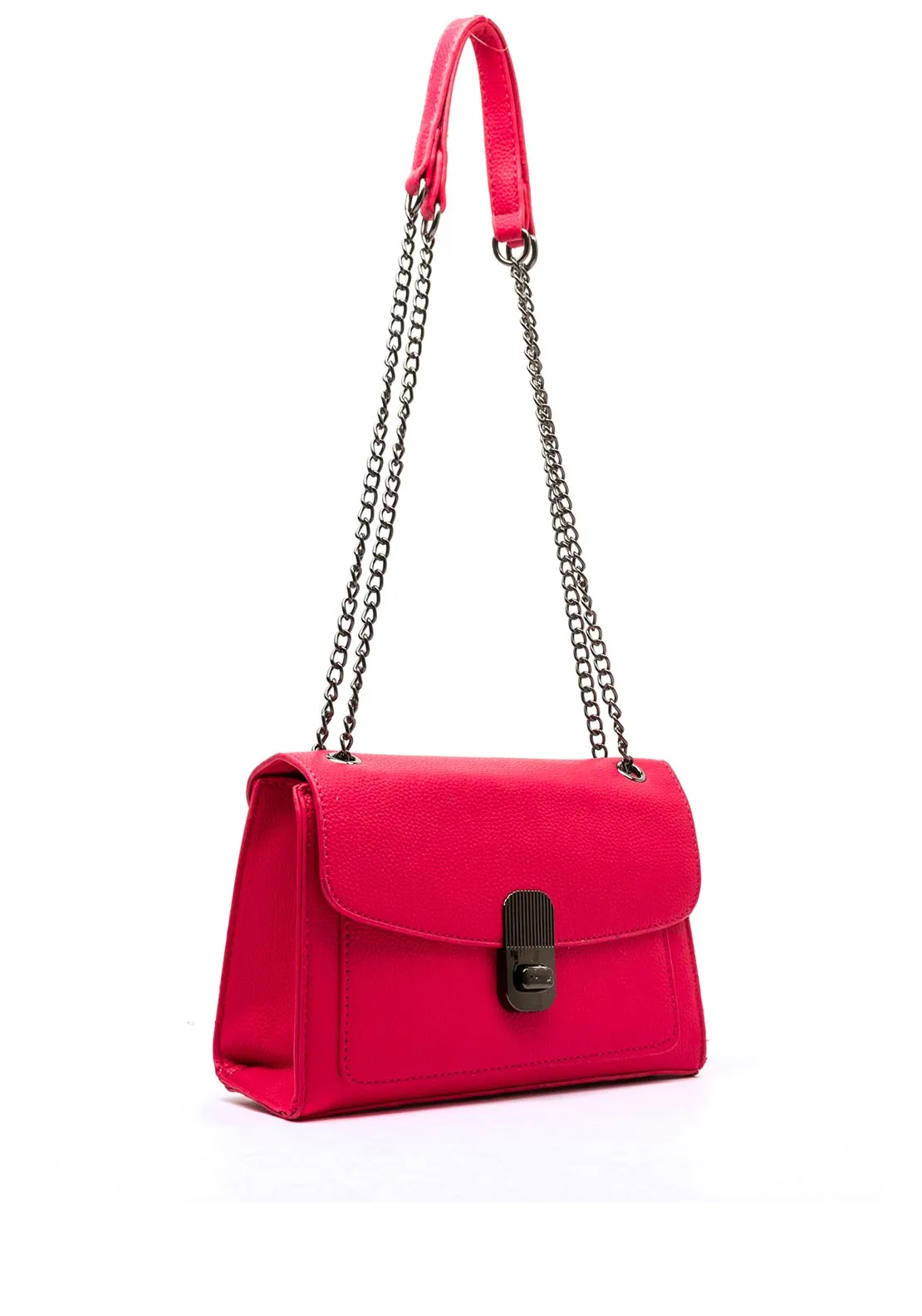 Zen Collection Chain Detail Shoulder Bag, Pink