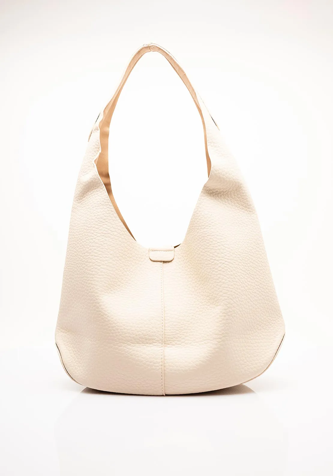 Zen Collection Hobo Shoulder Bag, Beige