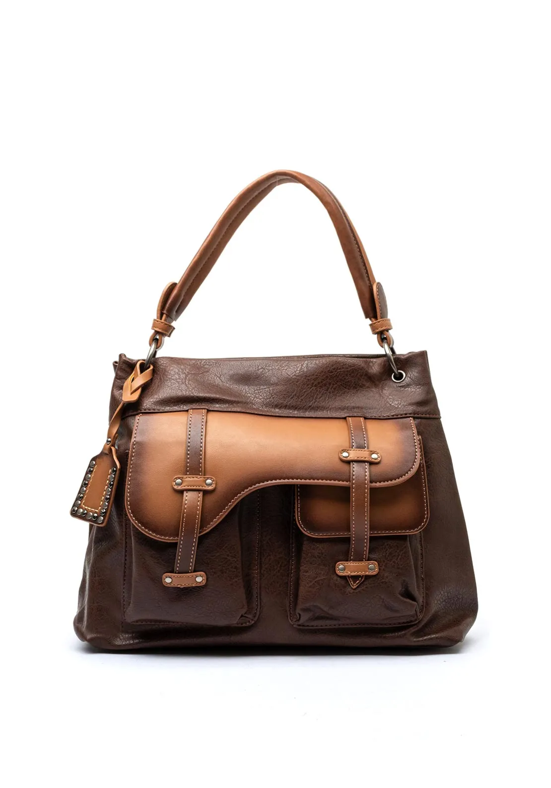 Zen Collection Satchel Shoulder Bag, Brown