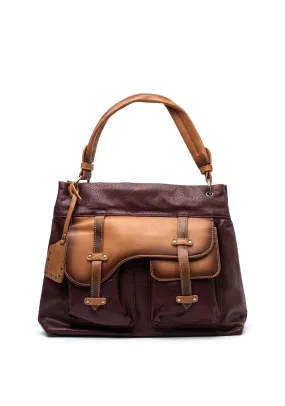 Zen Collection Satchel Shoulder Bag, Burgundy