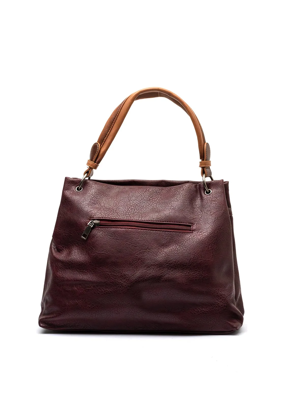 Zen Collection Satchel Shoulder Bag, Burgundy