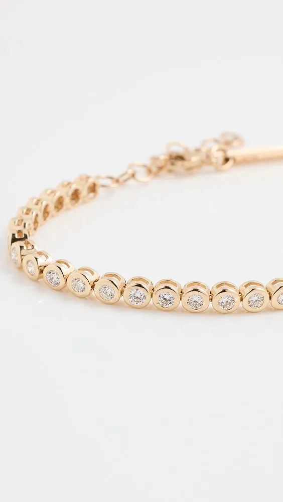 Zoe Chicco   14k Tennis Collection Bezel Bracelet 1.2 ctw 