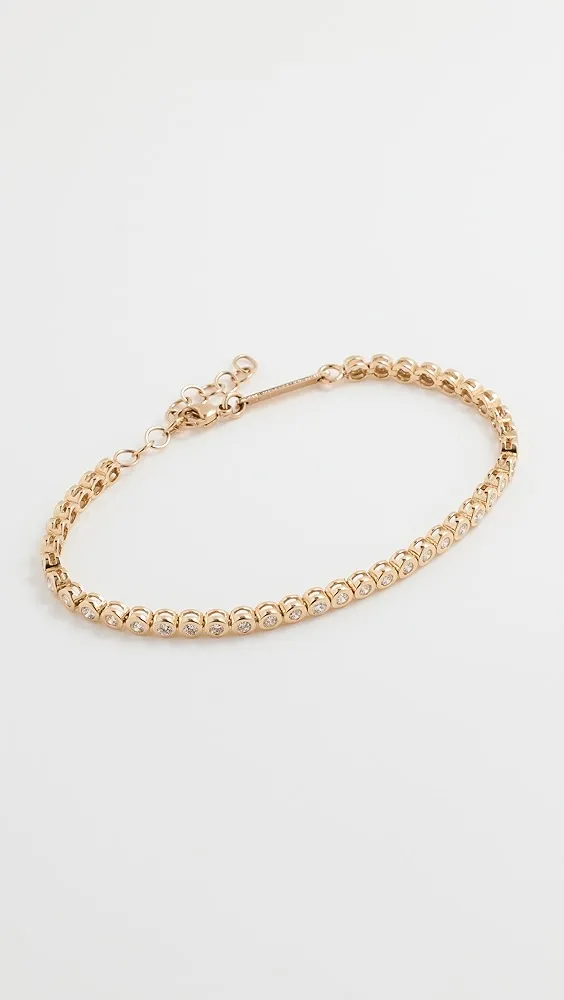 Zoe Chicco   14k Tennis Collection Bezel Bracelet 1.2 ctw 